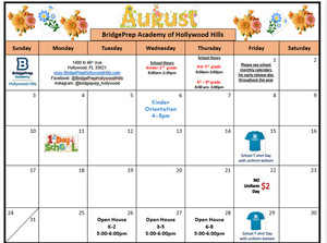 ✨August 2025 Activity Calendar ✨ ✨Welcome back Bulldogs!✨